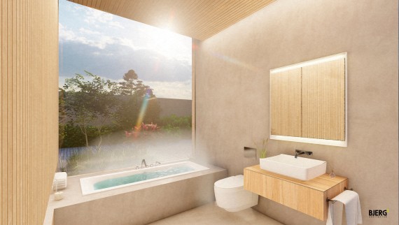 U kupatilu od 6 kvadratnih metara treba osetiti mir i spokoj (© Bjerg Arkitektur)